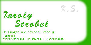 karoly strobel business card