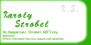 karoly strobel business card